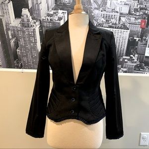 Zac Posen for Target black tuxedo blazer with navy detail, size M